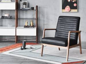 Woonkamer moderne lederen lounge fauteuil