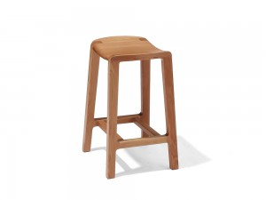 Μοντέρνα καρέκλα σκαμπό μπαρ από μασίφ ξύλο