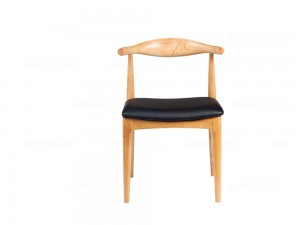 Cadira de menjador de disseny de fusta de restaurant amb entapissat