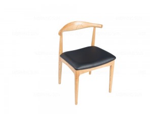Blagovaonska stolica za restoran s tapeciranim drvenim dizajnom