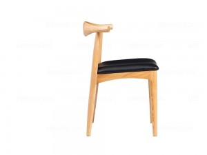 Cadira de menjador de disseny de fusta de restaurant amb entapissat