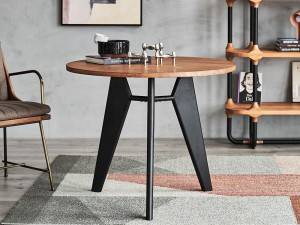 Mesa de comedor moderna con tablero de madera maciza