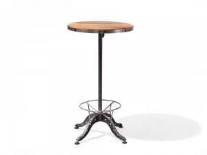 שולחן בר וינטג' עם פלטת עץ מלא
