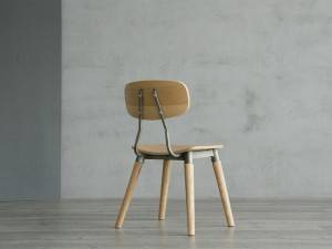 Cadeira de comedor Fashion Home con patas de madeira