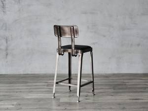 Vintage barska stolica sa presvučenom PU kožom