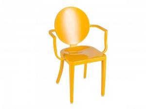 כיסא בר ממתכת מנירוסטה חיצונית-פנימית