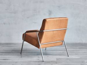 Kumportableng Leather Lounge Sofa Chair na may Cushion