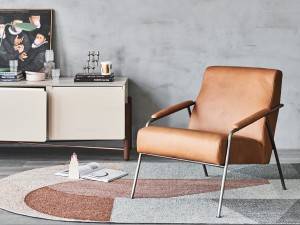 Comfortable Leather Lounge Sofa Chair ine Cushion