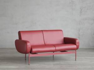 Moderna möbler Enkel lädersoffa i europeisk stil