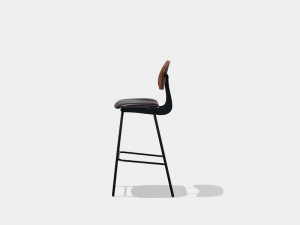 Nangungunang designer furniture bar stools para sa cafe na may likod