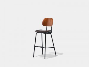 Nangungunang designer furniture bar stools para sa cafe na may likod