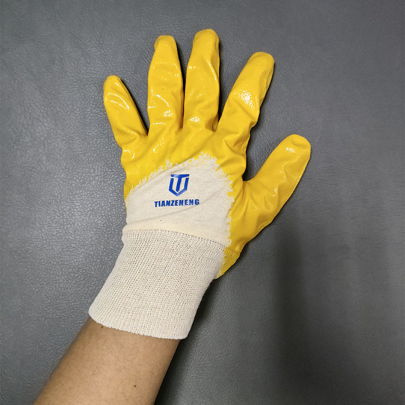 Gants de jardinage 1 paire de gants en caoutchouc nitrile résistant à  l'huile pour la protection des mains pour le