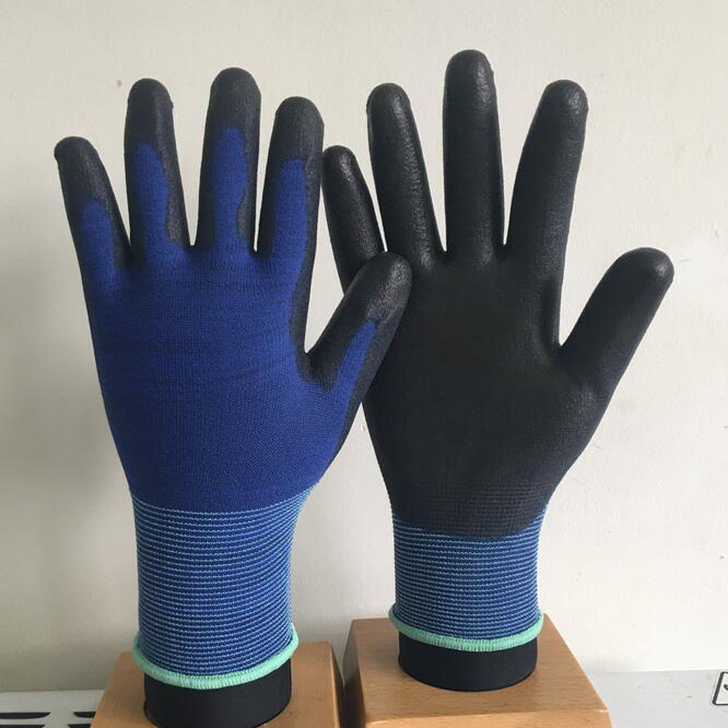 18 gauge highest flexibility Anti-static PU coated ESD Gloves