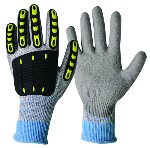 Europe style for China Anti-Impact, Hppe Liner with Latex Crinkle Safety Work Gloves