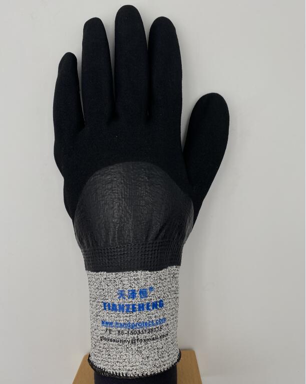 Chine DMDQ408 Usine et fabricants de gants résistants à l'huile à double  revêtement en nitrile de niveau de coupe F