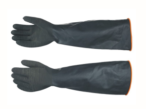 Crinkled Grip 14″ Heavy Duty Latex Handschoenen, chemisch bestendig