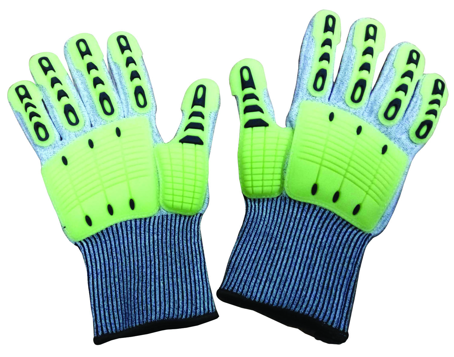 TPR Highly Visibility Anti Impact Resistant Mechanic Cut Resistant Safety Gloves
