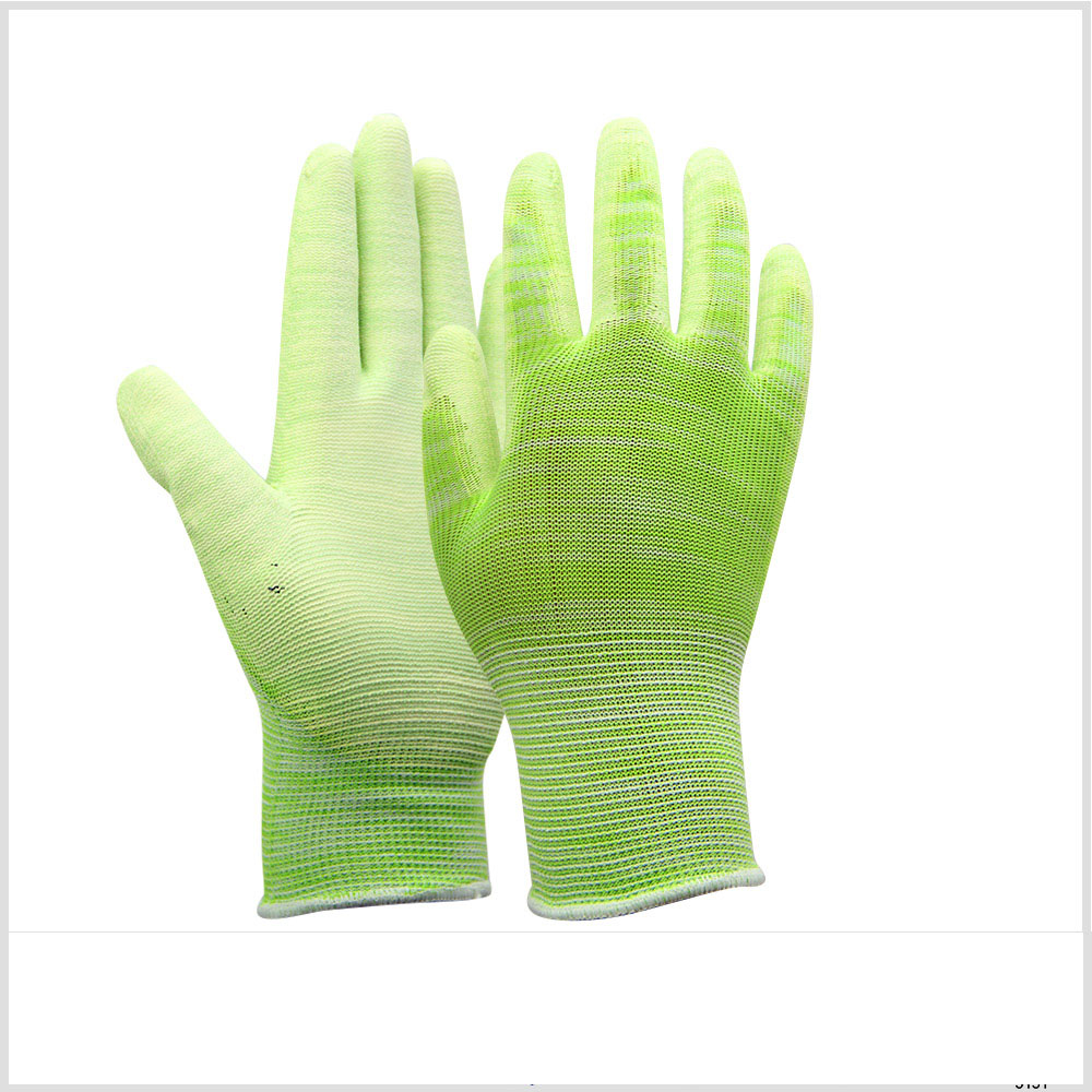 High Quality Colorful  PU Coated Garden Gloves