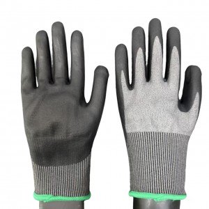 18 Gauge HPPE Anti-cut Liner Nitrile Foam Caoted Gloves Cut level:A9