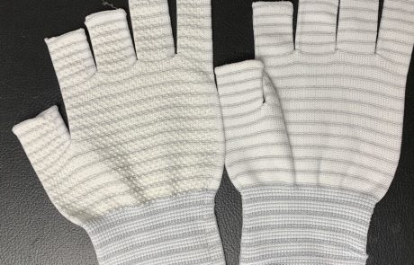 13 gauge CARBON/NYLONE  ESD PU half-finger  glove 