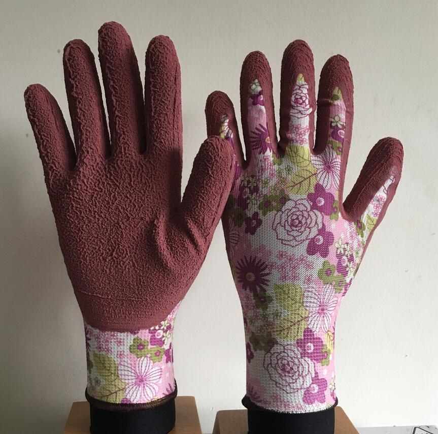 Excellent Abrasion and Grip Latex Foam Coated CE certified Puncture Proof Gardening gloves