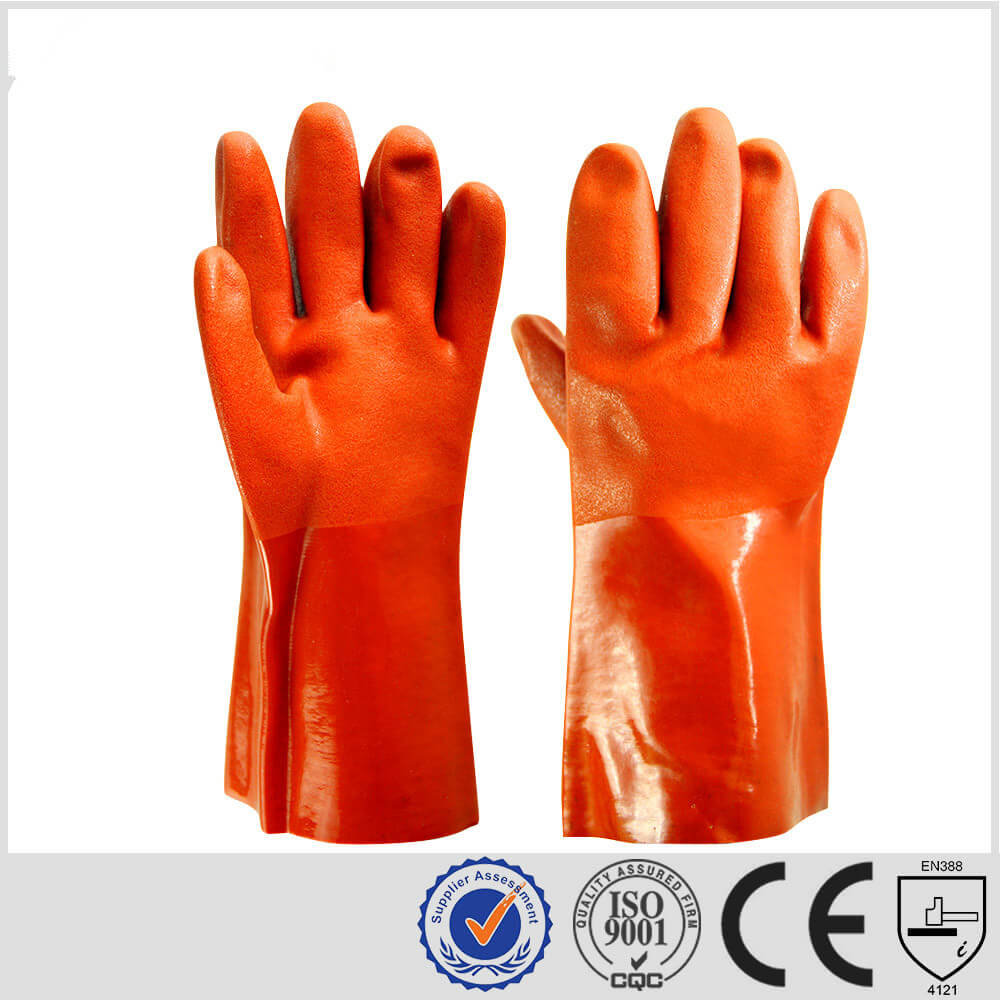 PVC rukavice s pieskovým povrchom PV412