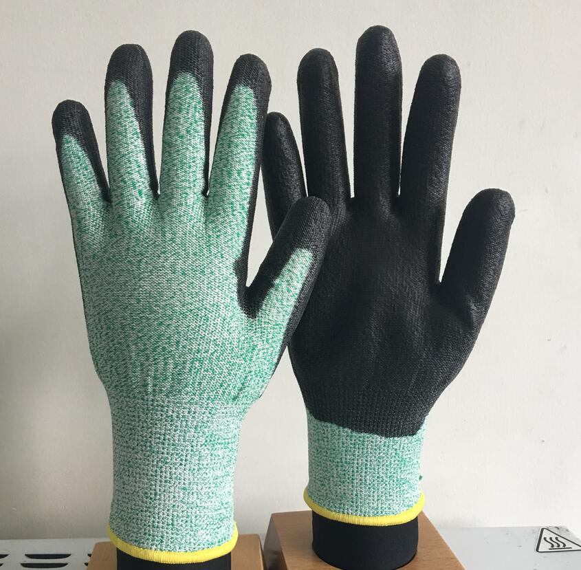 Заштитна заштитна радна рукавица отпорна на сечење са одобреним ЦЕ Ен388 44ц42 за индустрију стаклаИТЕМ БР.ДМПУ608Б-боја