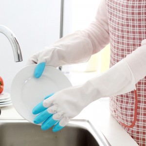 Hjemmevask Rengøring latex husholdningshandsker 32CM HLA01