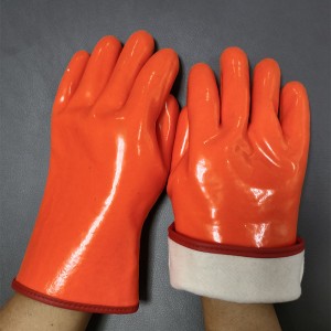 Rękawiczki PCV chroniące przed zimnem w kwiaty