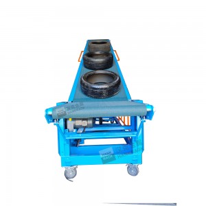 Height Adjustable Incline Conveyor System for Tyres Cartons Boxes Material Handling Climbing Belt Conveyor