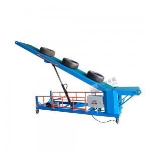 Height Adjustable Incline Conveyor System for Tyres Cartons Boxes Material Handling Climbing Belt Conveyor