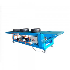 Height Adjustable Incline Conveyor System for Tyres Cartons Boxes Material Handling Climbing Belt Conveyor