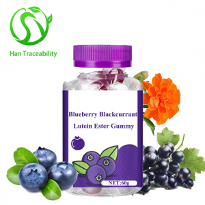 Blueberry Blackcurrant Lutein Ester Gummy OEM untuk Melindungi Mata
