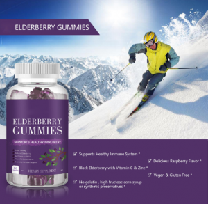 ခုခံအားပံ့ပိုးမှုအတွက် OEM သဘာဝ Elderberry Gummies