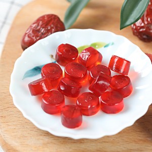 Chinese vervaardiging OEM Rooi Jujube en Goji Berry Rich Iron Gummy vir Kinders Swanger vroulike en bejaardes
