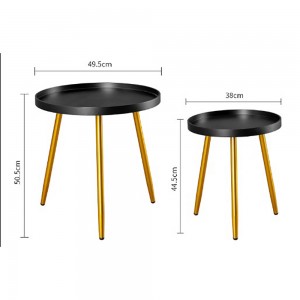 Wholesale China Marble Table Black Legs Factories –  Modern cheap plastic coffee table with solid wood leg  – Haosi