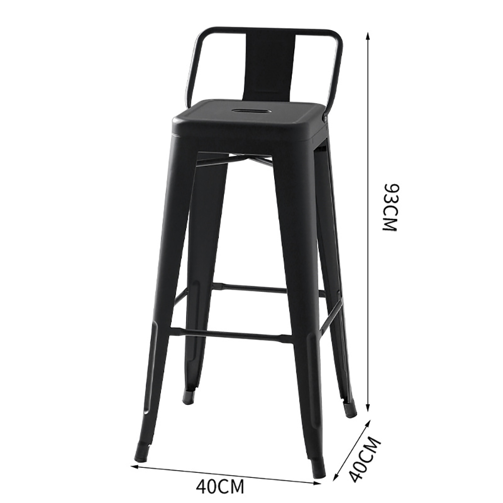 cheap hy2002 homemade Stackable High end Coffee Shop restaurant metal wood Bar chair luxury bar stools for kitchen  – Haosi