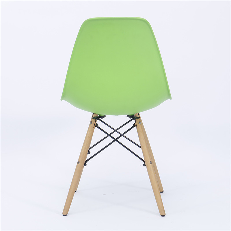 Plastic wooden legs dining  chair