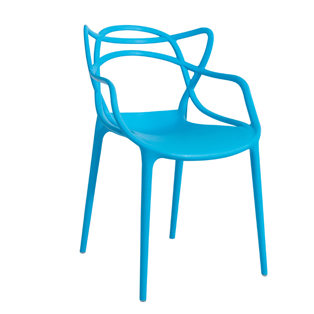 Modern white Spirs openwork stackable outdoor Plastic chair Dining chair garden chair