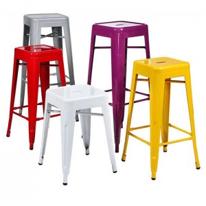 Wholesale China Small Metal Table And Chairs Factory products –  Cheap price Wholesale High Quality Modern Restaurant coffee shop Metal bar chair Bar Stools  – Haosi
