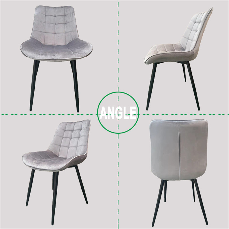 Nordic Velvet Leisure Modern Fabric Dining Chair01