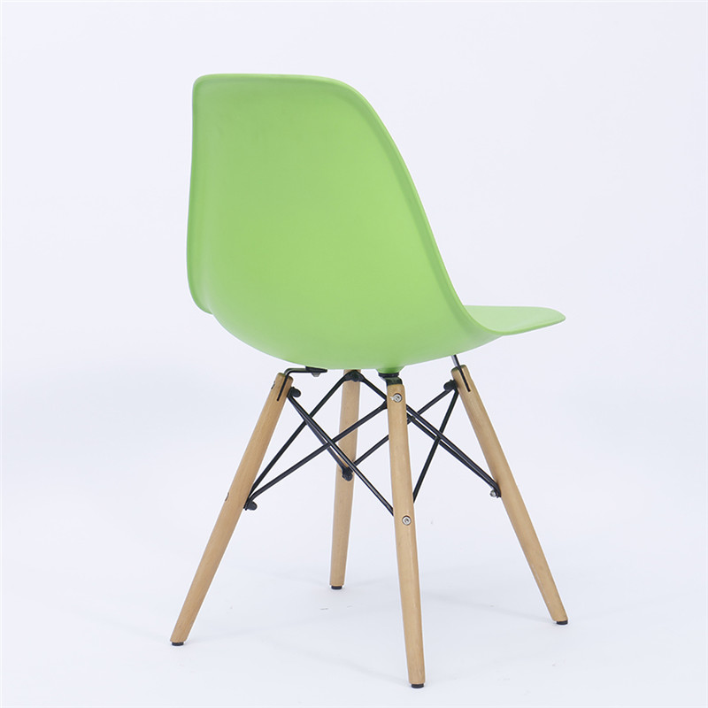 Plastic wooden legs dining  chair