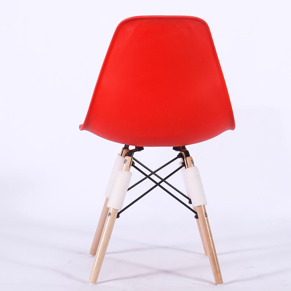 Wholesale Modern Design Eames Molded Plastic Side Chair with Wooden Crossed Leg