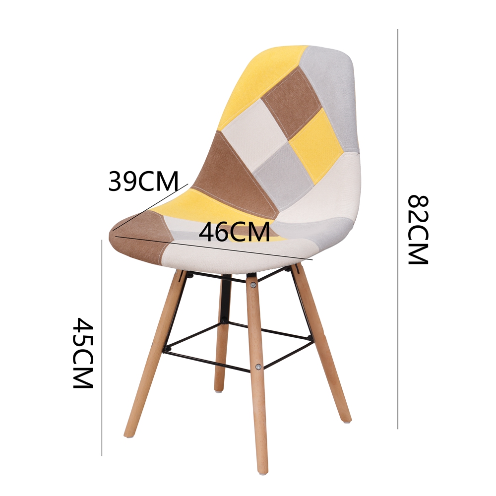 Hot sale Modern Armrest versailles Wood Legs peacock Patchwork Fabric Dining room Chair Dining Chairs
