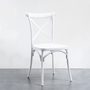 Wholesale China White Plastic Chairs With Metal Legs Manufacturers Suppliers –  Factory low price Wishbone cross back garden chair plastic chair outdoor  – Haosi