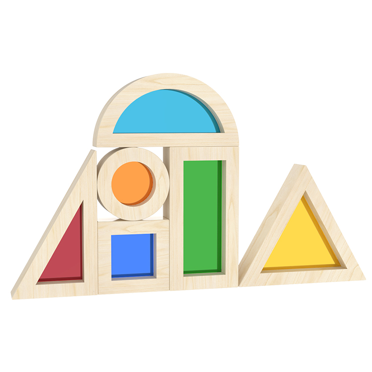 Little Room Rainbow Sensory Blocks (6 Pcs) | Wooden Toys for Toddlers