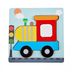 Little Room 2022 Intelligent Custom Kids Wooden Game 3d Puzzle Jigsaw Toys For Children Cartoon Animal Vehicle Wood Toddler Puzzles