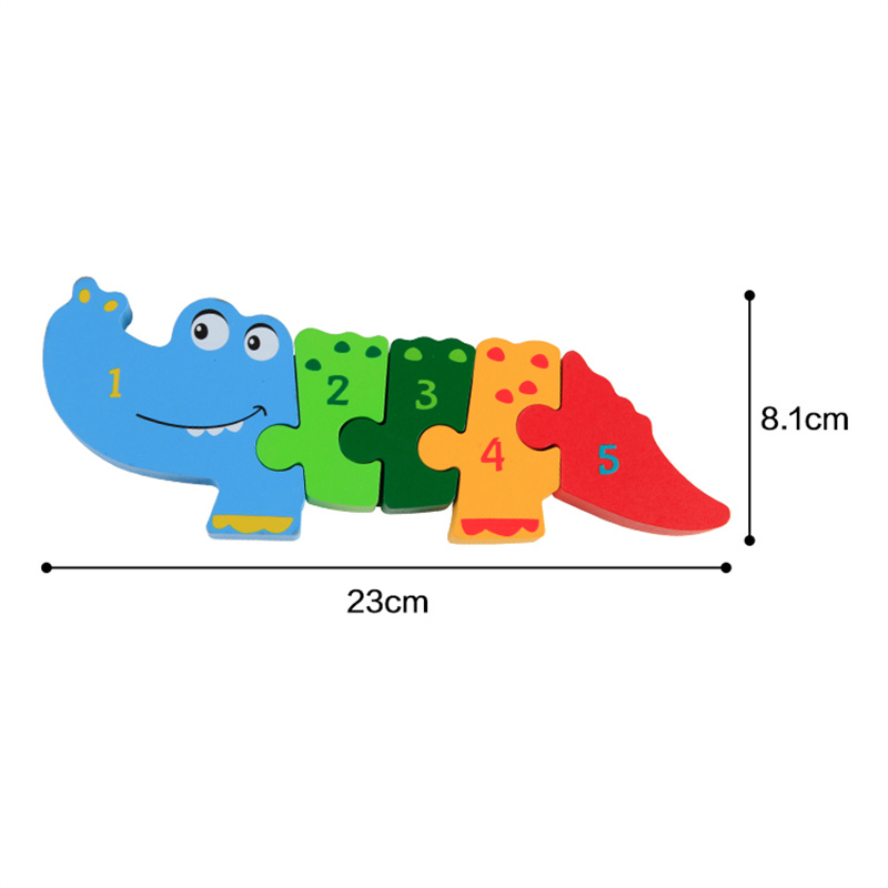 High Quality Jigsaw Puzzle - Little Room Digital Rainbow 3d Shape Animal Wooden Dinosaur Puzzle Toy For Children – Hape