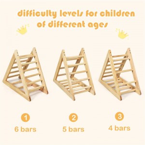 Little Room Triangle Ho hloa Wooden Riangle Tcustom-dempled Sports Toy Climbing Step Triangle Play Gym Toy For Children