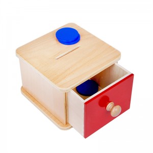 Caja de monedas de madera conmemorativa de almacenamiento de dinero de exhibición de juguetes de regalo para niños de habitación pequeña